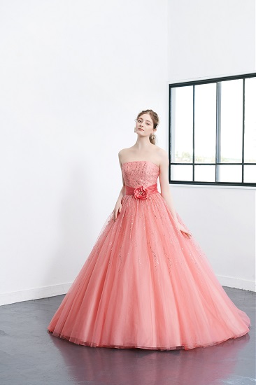 Savons du Bonheurのドレス ピンク×コーラル